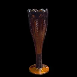 Indiana Glass Tall Dark Amber Vase