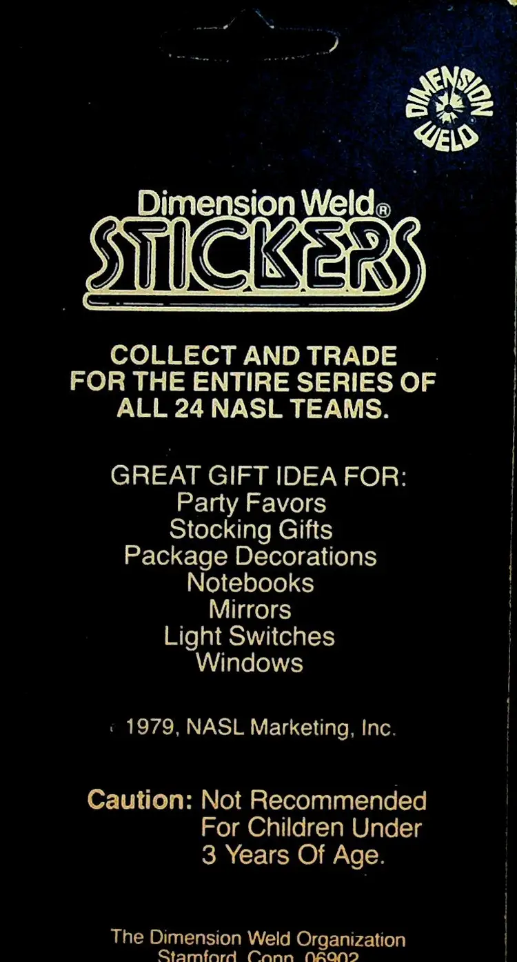 NASL Soccer Kickstics 1979 Stickers NOS on Card