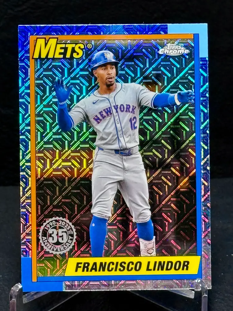 FRANCISCO LINDOR 2025 Topps #T90C-11 Silver Pack Mojo Refractor New York Mets
