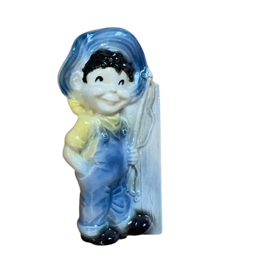Blue Boy Gone Fishin Wall Pocket