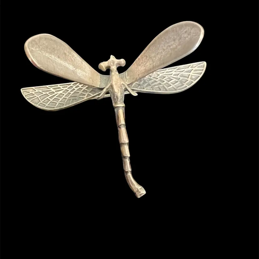 Vintage Dragon Fly Sterling 925 Silver Mexico Tested Brooch
