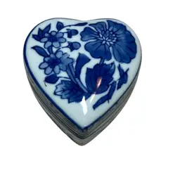 Vintage Porcelain Heart Shaped Trinket Dish