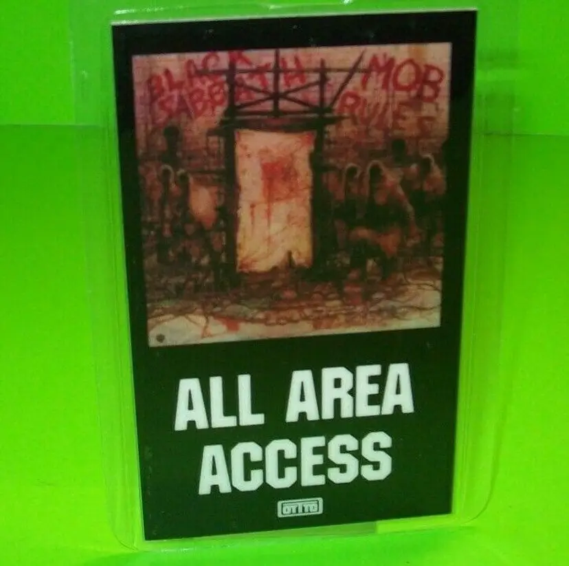 Black Sabbath Mod Rules Backstage Pass Original Heavy Metal Hard Rock Music 1982