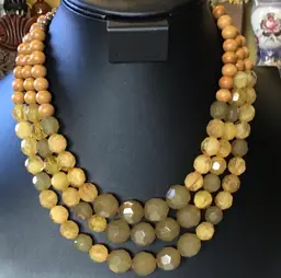 3 Strand Beaded Necklace