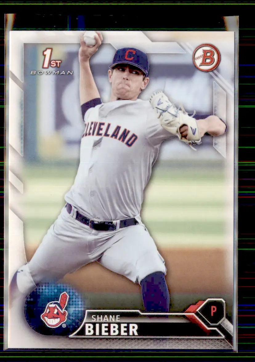 Shane Bieber 2016 Bowman Draft #BD-68 - Cleveland Indians - (130-38)