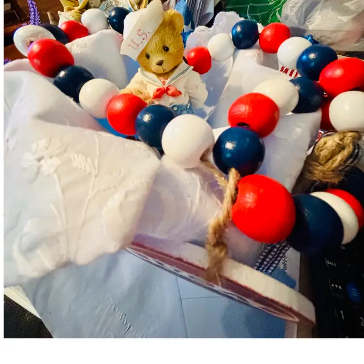 Vintage Blue Glass Ruffled Vase Vignette 