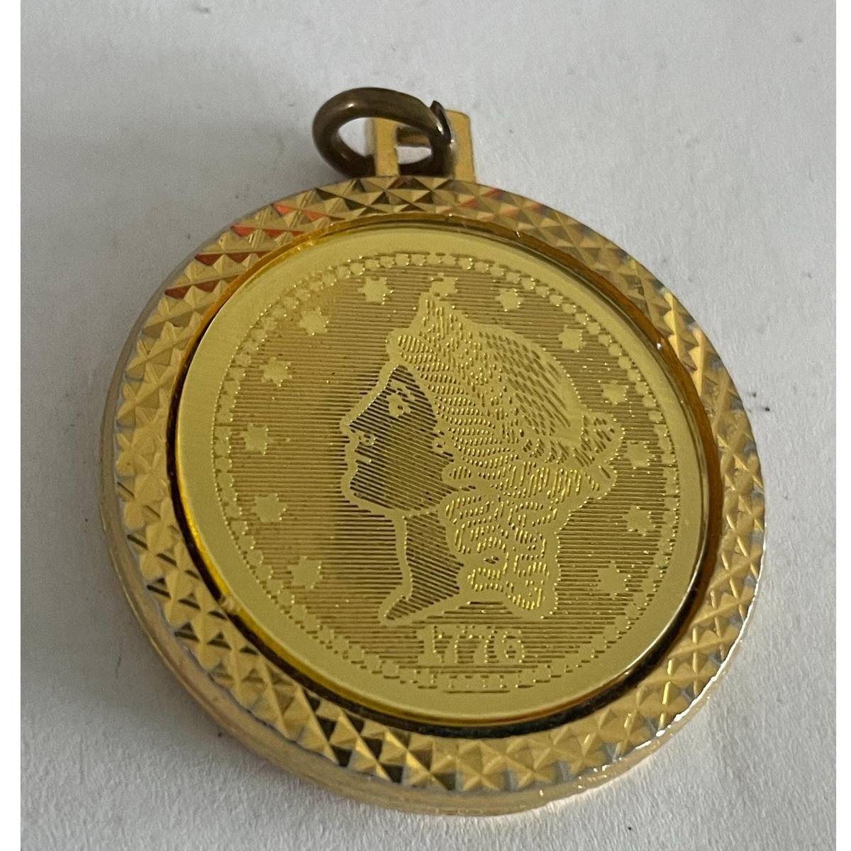 Niknax · 1776 Bicentennial Twenty Dollar Gold Coin Vintage Pendant