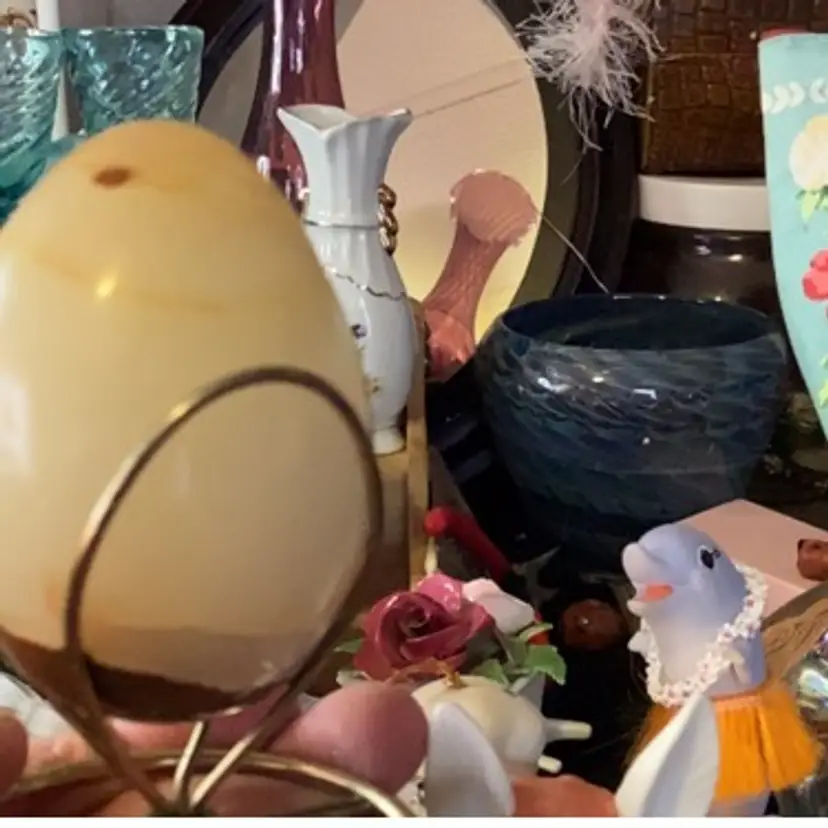 Glass Egg In A Stand