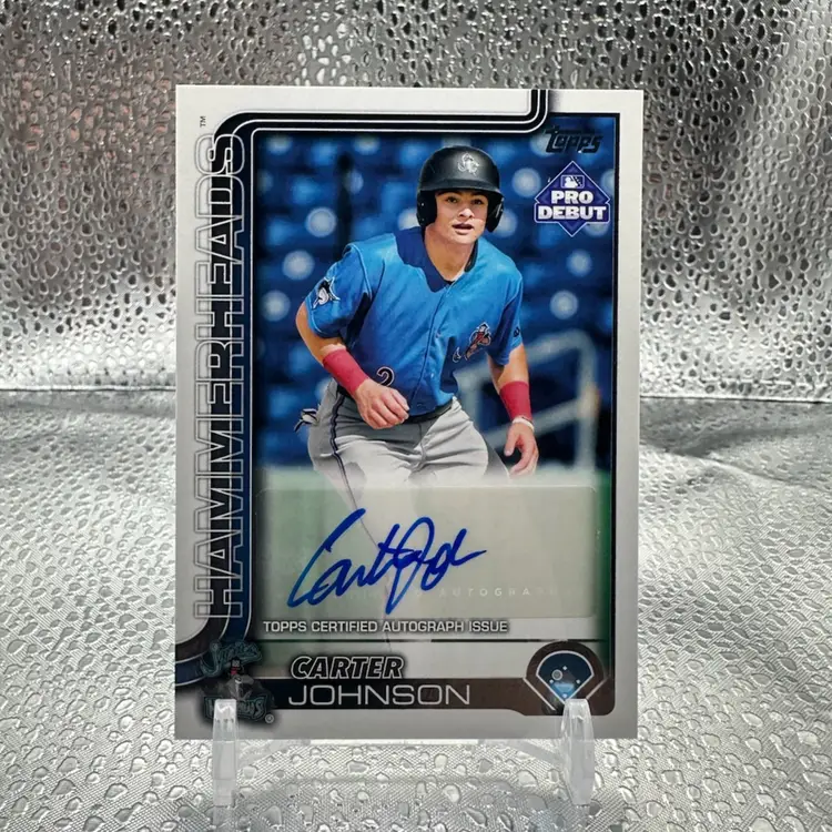 Carter Johnson Miami Marlins Auto x2