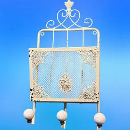 Vintage Metal Storage & Hook Wall Hanger