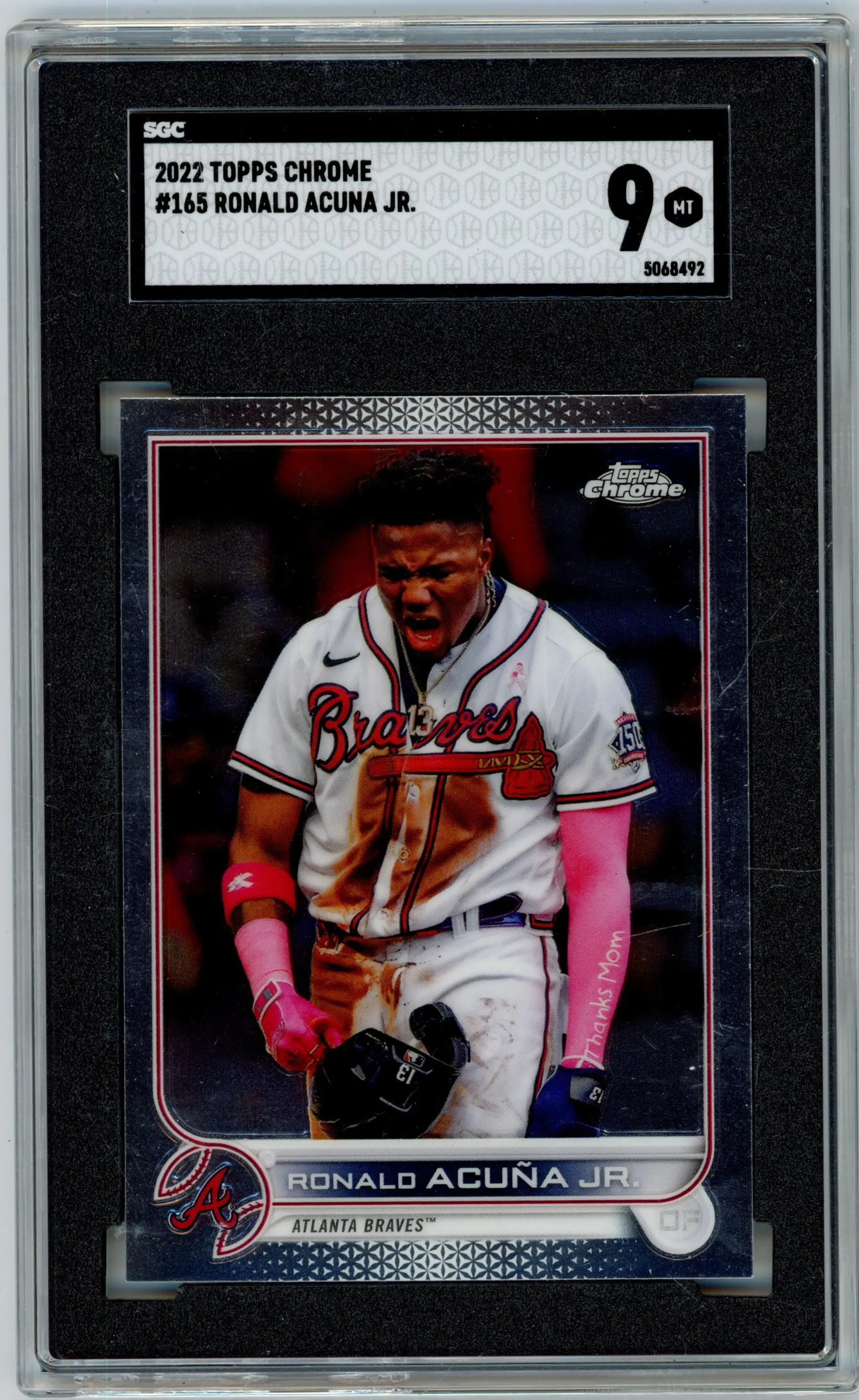 2022 Topps Chrome RONALD ACUNA JR. #165 BRAVES SGC 9 MT