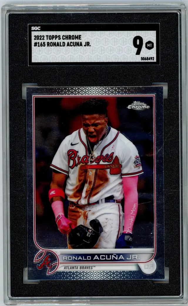 2022 Topps Chrome RONALD ACUNA JR. #165 BRAVES SGC 9 MT