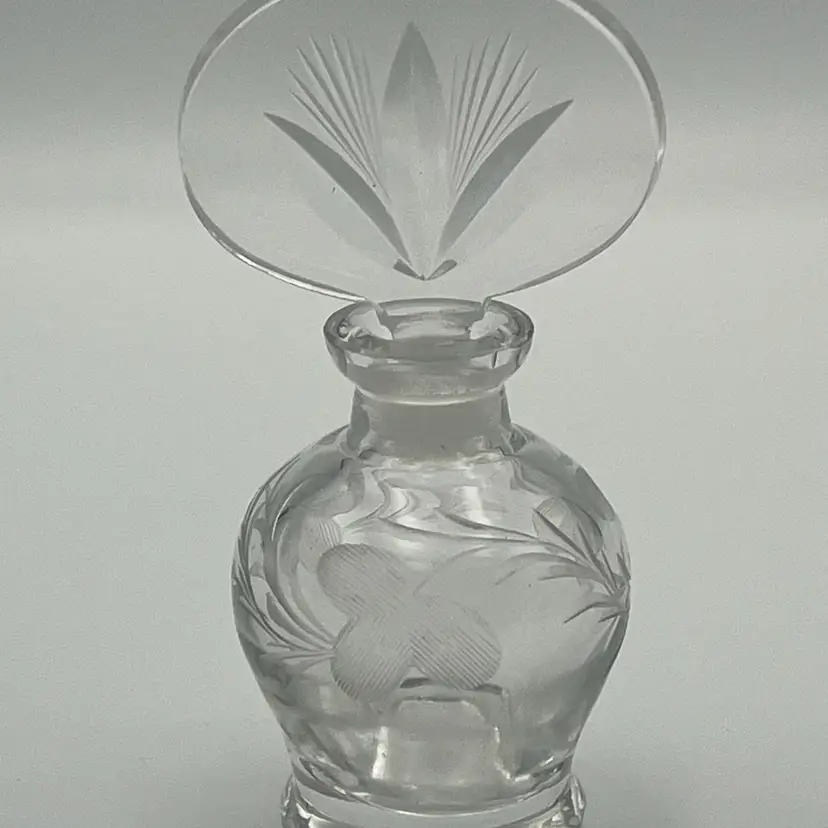 Cut Glass Perfume Bottle