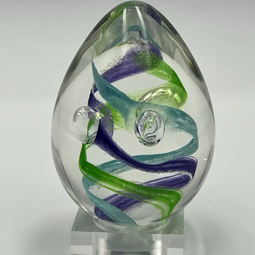 Caithness Art Glass- Eggs Travaganza with Stand