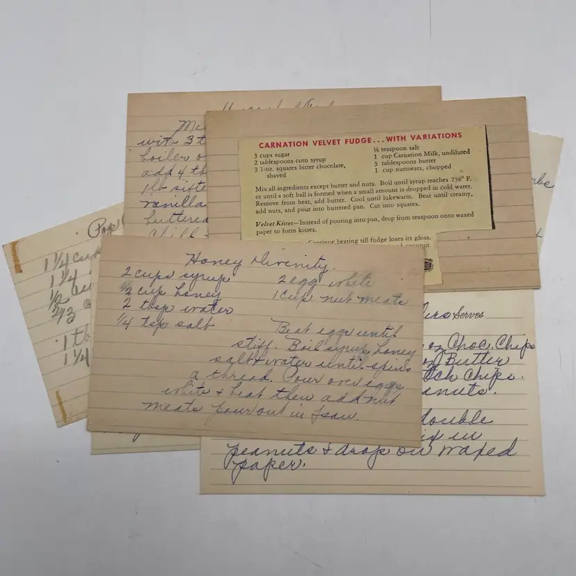 Lot Of 10 Vintage Recipes