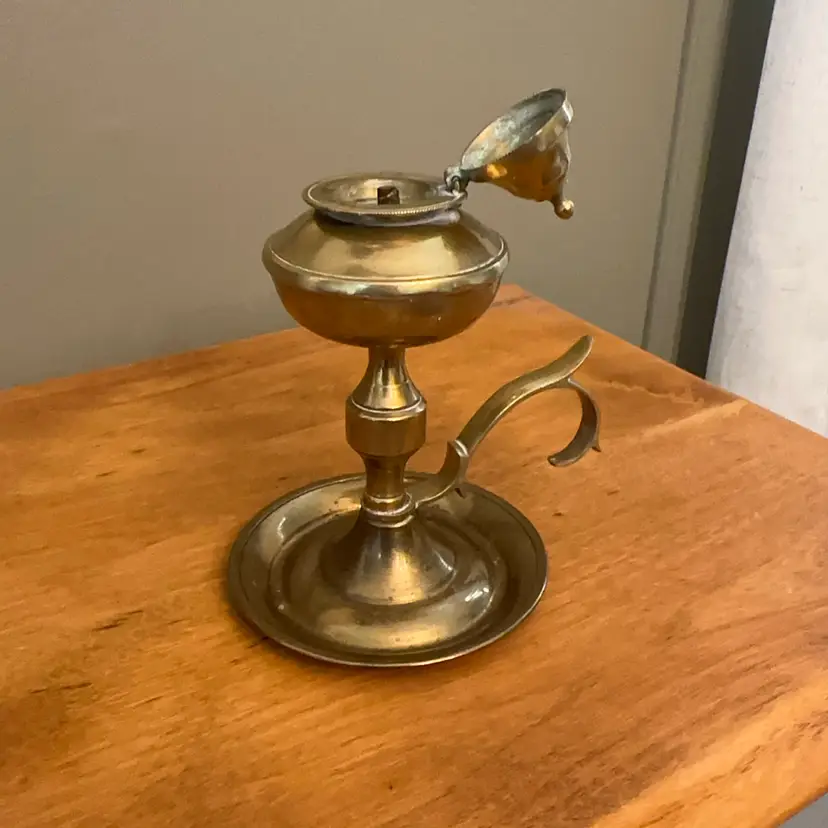 Brass Whale Oil Lamp