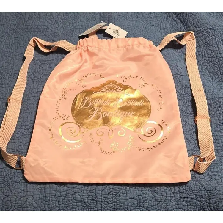 Disney Pink Bibbidi Bobbidi Boutique Drawstring Bag New