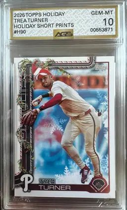 Trea Turner 2025 Topps Holiday Short Prints GEM-MT 10