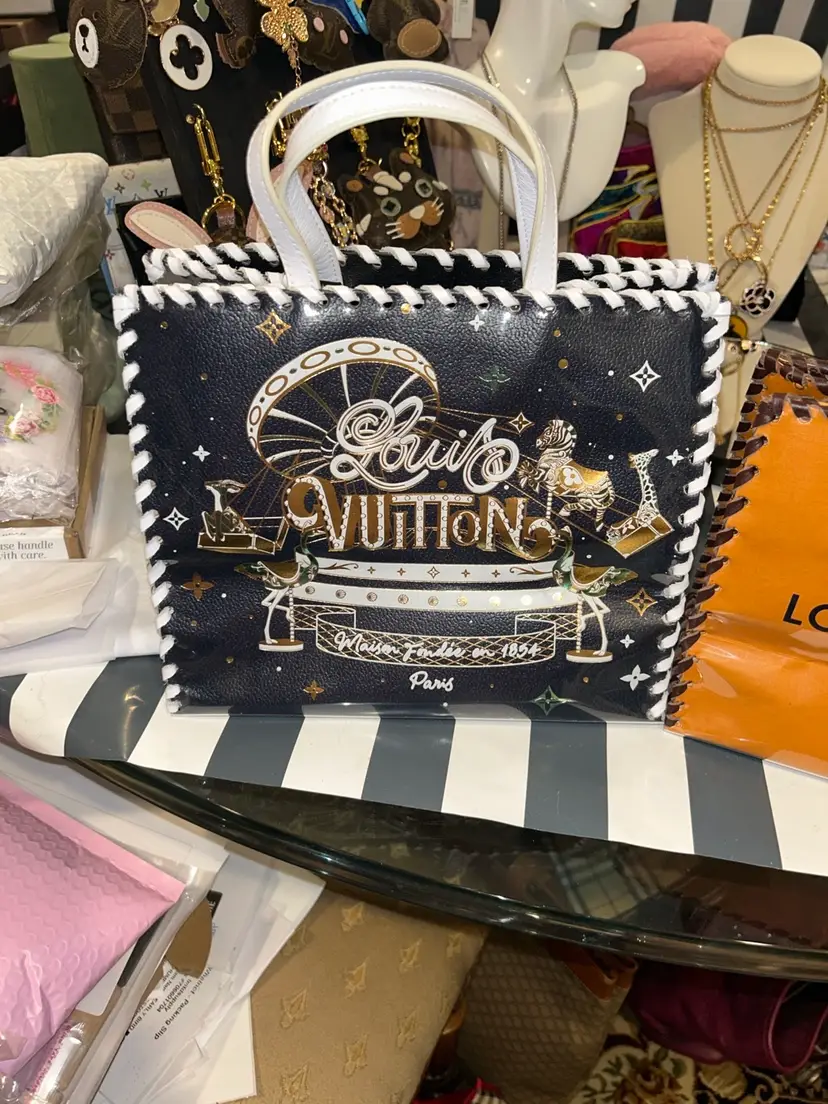 Upcycled LV Shopping Bag Tote