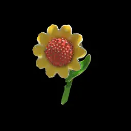 Pretty Vintage Sunflower Brooch.