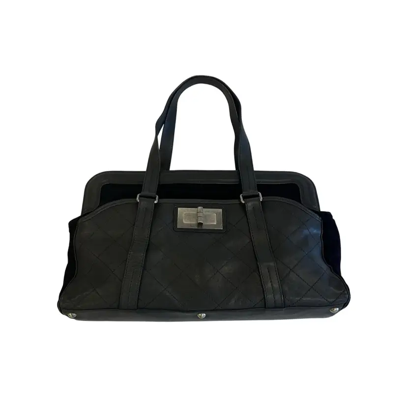 Chanel 2007 Black Mademoiselle Lock Tote Bag