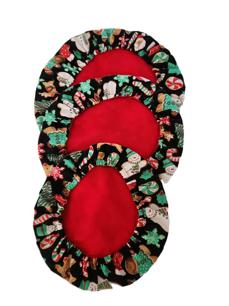 Christmas Cookies Reusable Bowl Covers Set of 3