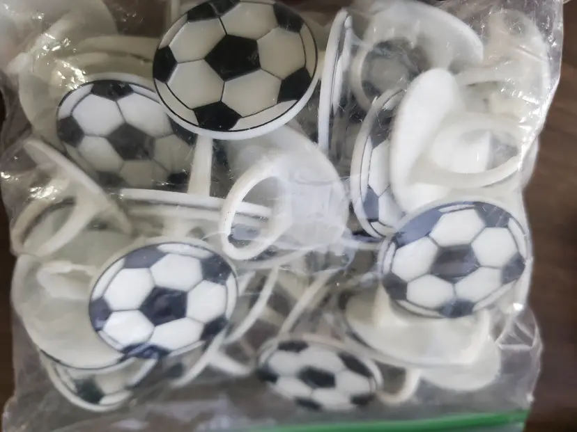47 Soccer Rings for Cup Cakes