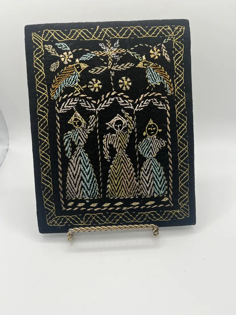 Vintage Embroidery Picture Bengali