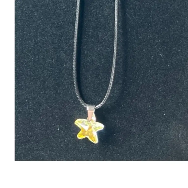 HAND MADE BY ME! NEW Starfish Matching Necklace And Fish Hook Earrings Set! 18” Cord W/ 1 1/2” Extender! Will Arrive In Jewelry Box!