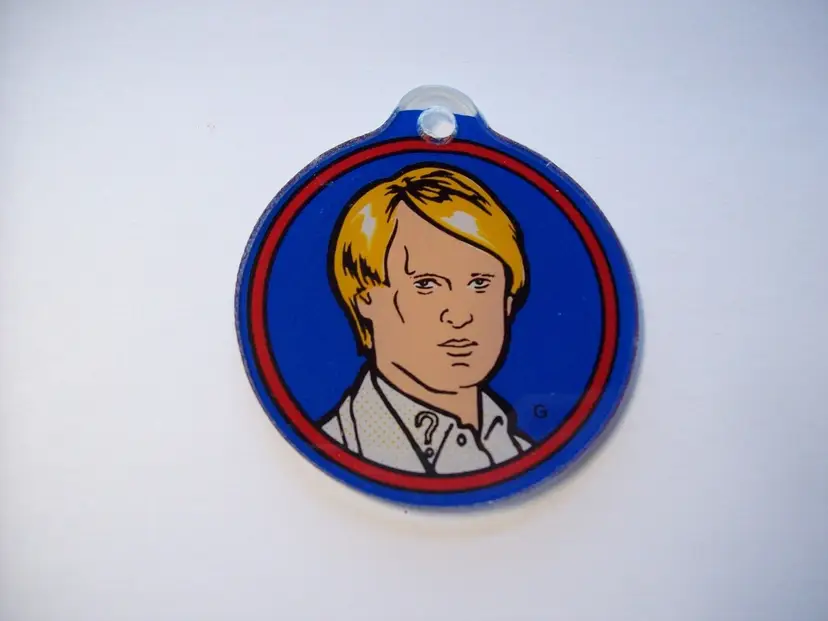 Doctor Who Pinball Machine Promo Plastic Keychain Peter Davison 1992