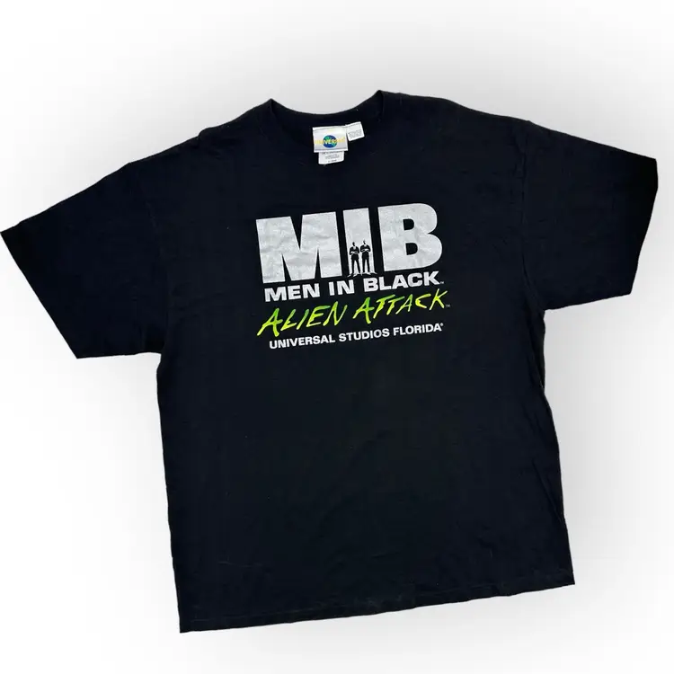 Vintage MIB Men In black Alien Attack Universal Studios Florida Size XL T-shirt