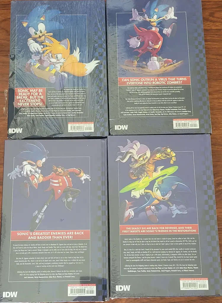 Sonic the Hedgehog IDW Collection Volume 2 3 4 Sega Hardcover Comic Book TPB Lot