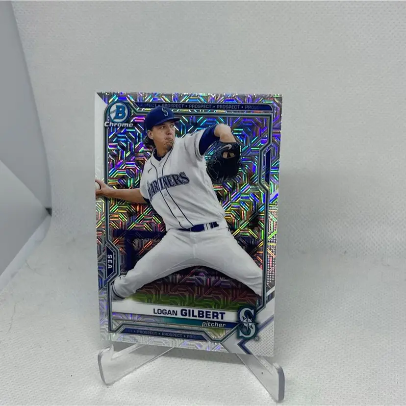 2021 Bowman Chrome Mojo Refractor Logan Gilbert #BCP-152 Seattle Mariners