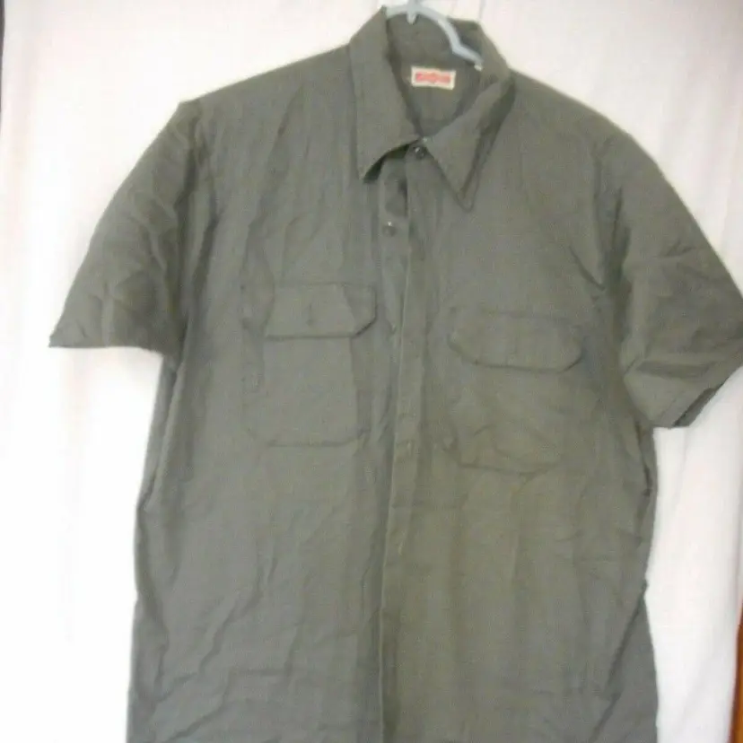 Vintage 70s Twill Button-Down Work Shirt Stephens