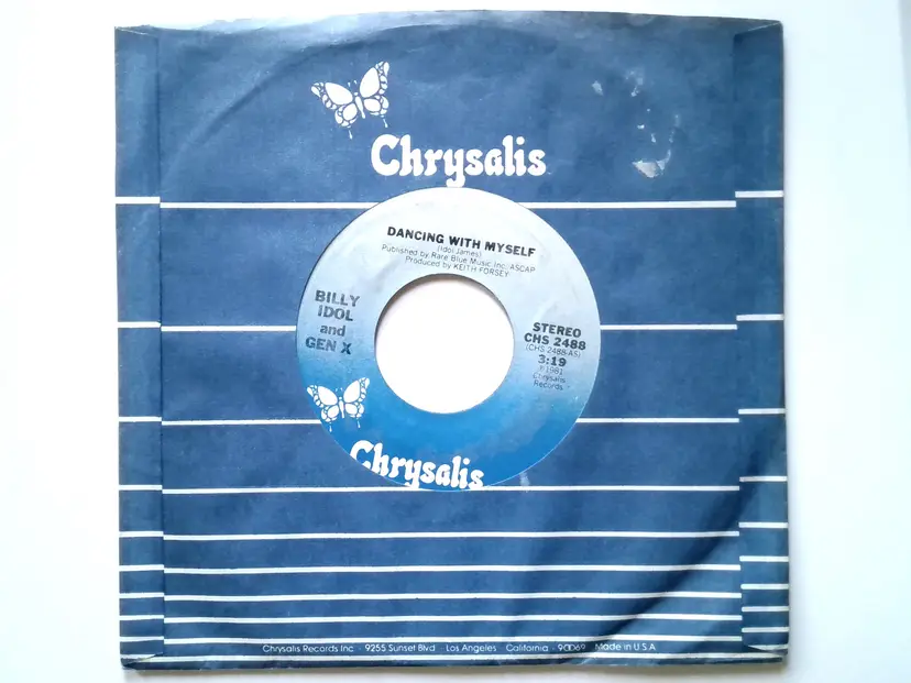 Billy Idol & Gen X – Dancing With Myself 7" Single 1981 Chrysalis New Wave 45