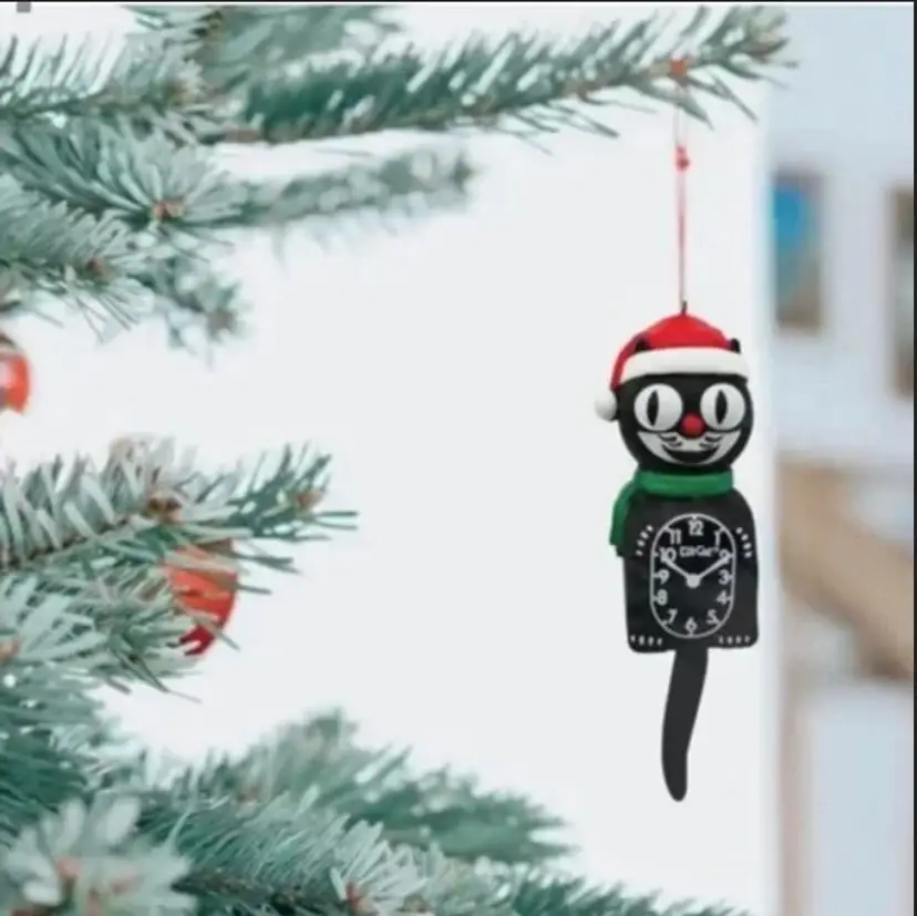 Classic Black Kit Cat Klock Christmas Tree Ornament kit cat clock