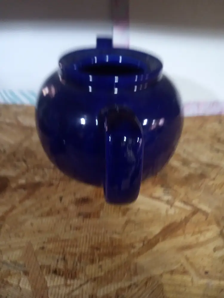 Deep Cobalt Blue Ceramic Teapot