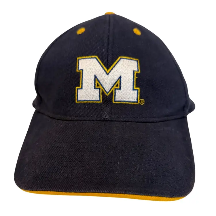 Michigan Wolverines NCAA Adjustable Dad Hat Classic Blue & Yellow by Signatures