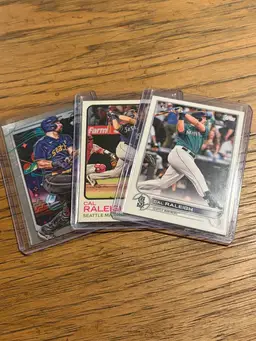 Cal Raleigh 3 Card Lot - 2022 Topps RC and Heritage RC + 2024 Cosmic Base