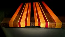 End-grain, multiple species, butcher block cutting board