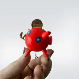 2in Vintage Pink Steinbach Pig Bank Ornament