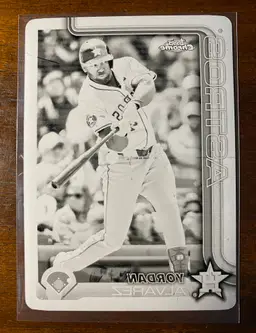 2025 Topps Chrome Yordan Alvarez Black Printing Plate 1/1 Houston Astros