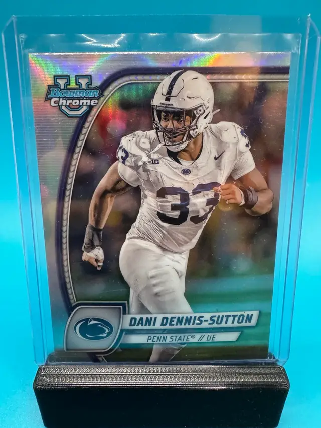 Dani Dennis-Sutton Bowman Chrome U Refractor Penn State Nittany Lions