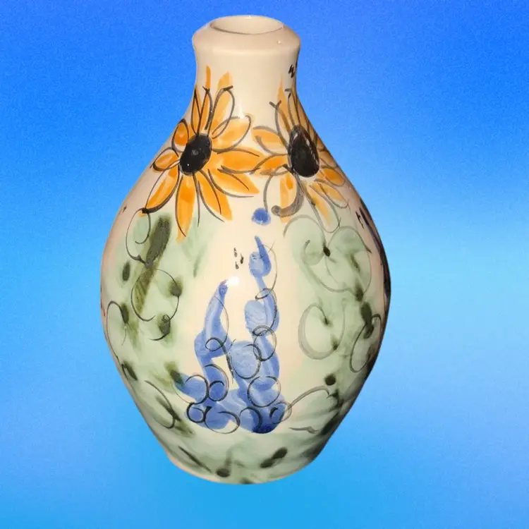 Handpainted Art Pottery Vase