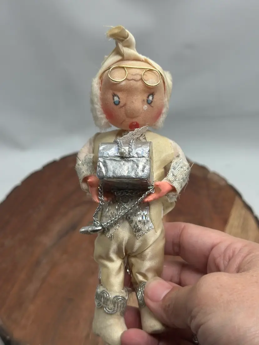 Vintage Kurt ADLER Jacob Plush RARE Ornament Hong Kong Collectible