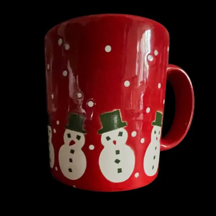 Waechtersbach -West Germany- Vintage Red Christmas Mug – Marching Snowmen
- 3.75” Tall, 3.25” Diameter, 5” Wide