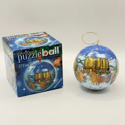 Christmas 2006 Nativity Scene 60-piece Puzzle Ball Ornament,By Ravensburger, Made In China