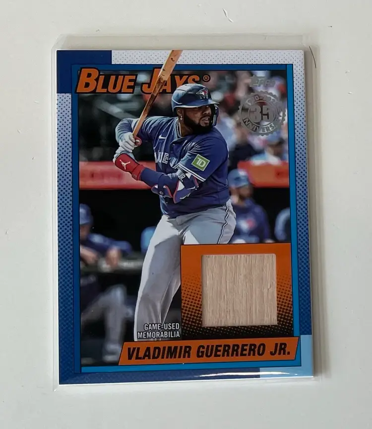 Vladimir Guerrero Jr. 1990 Topps Game Used Bat Relic Toronto Blue Jays