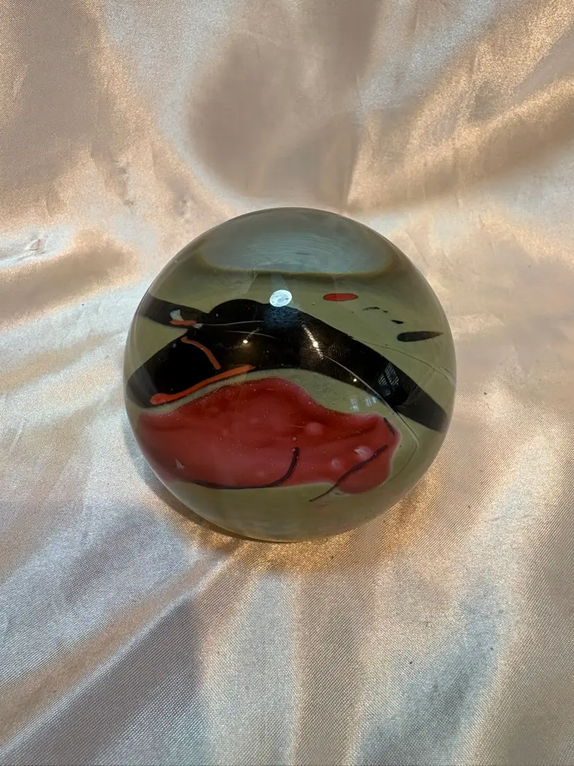 Glass Eye Studio Art Glass Paperweight Signed Dated