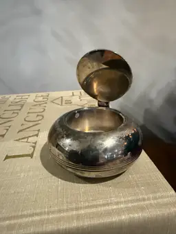 Silver Plated Votive Candle Holder With Lid